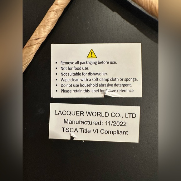 Handmade Sunflower Rattan Tray with Handles NWT - Picture 6 of 8